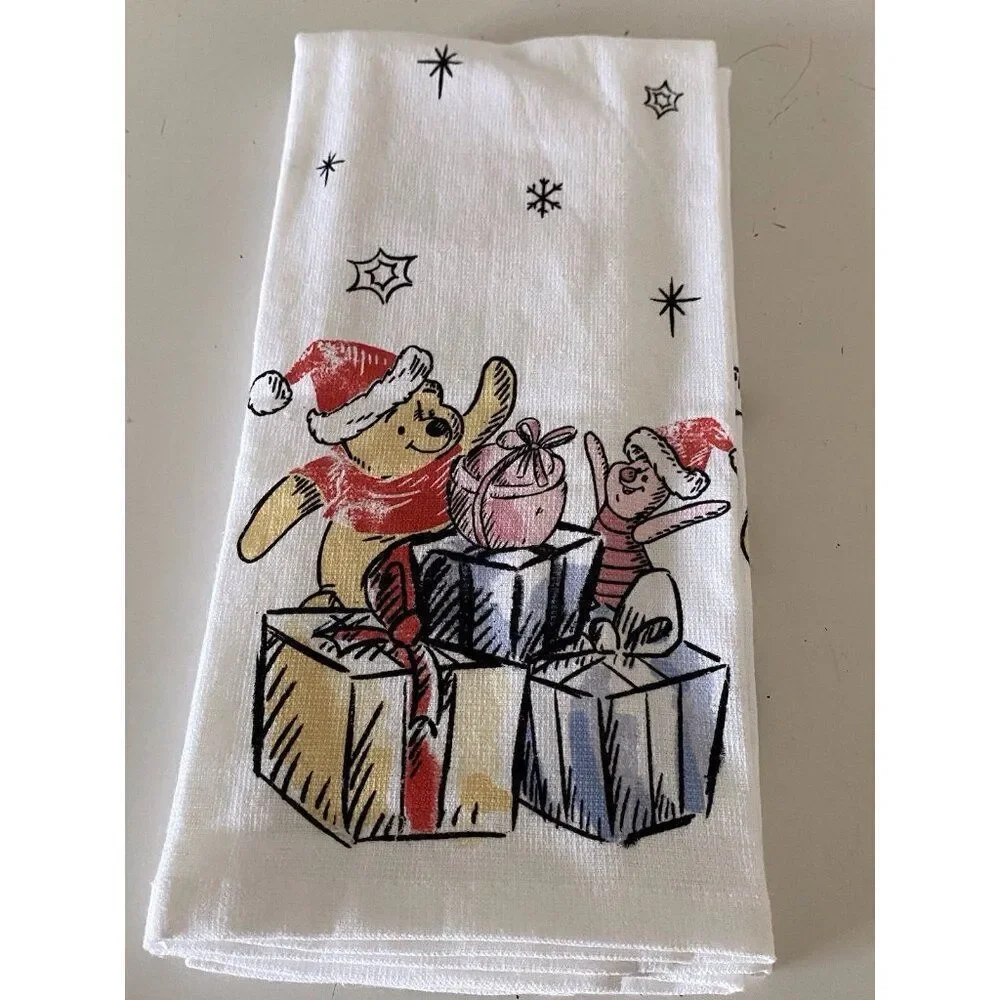 2‎ Pk Disney Winnie The Pooh Piglet Christmas Kitchen Dish Towels 16 X 26” NEW